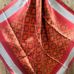35X35" Red and Gold Multi Pattern Wild Rag / Scarf WR1031X