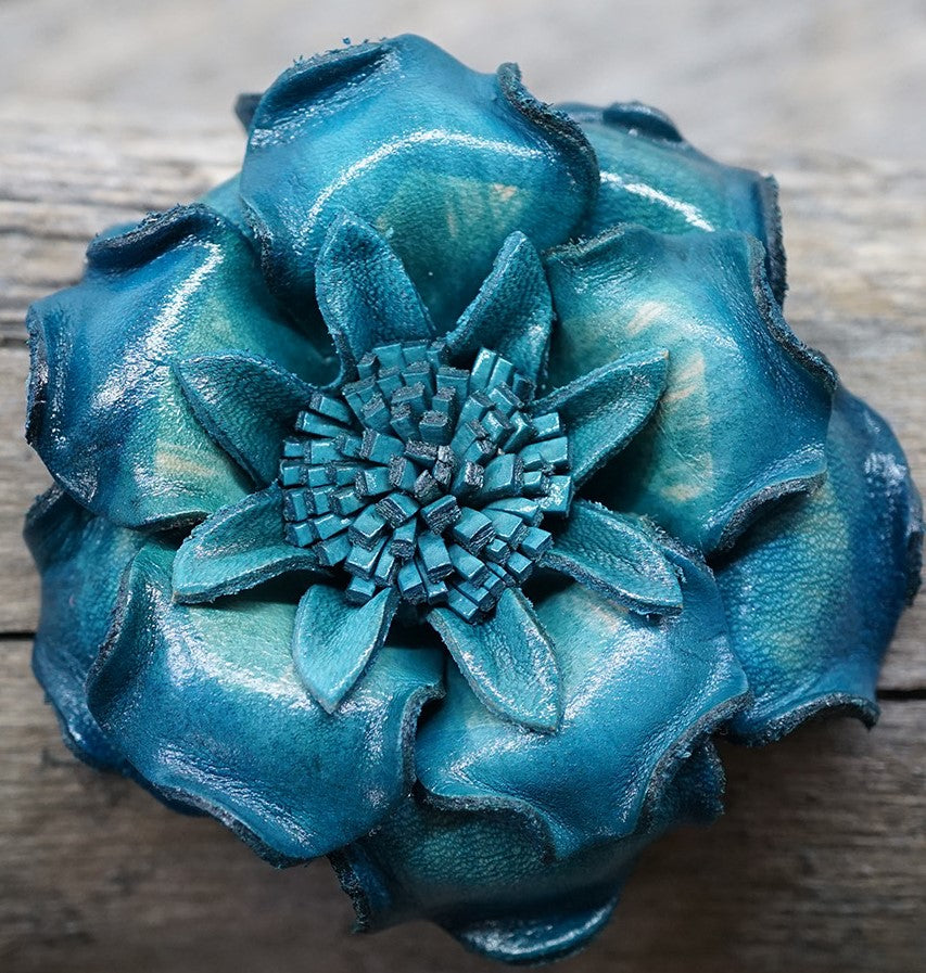 Hand Painted Leather Flowers - Gardenias