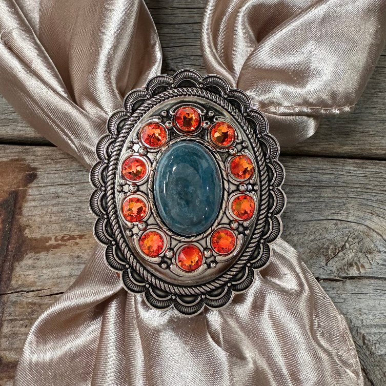 Cabochon and Crystal Wild Rag Slide #WRSCCBLFO