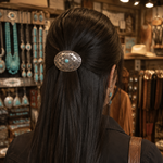 Western Turquoise Concho Style Hair Barrette