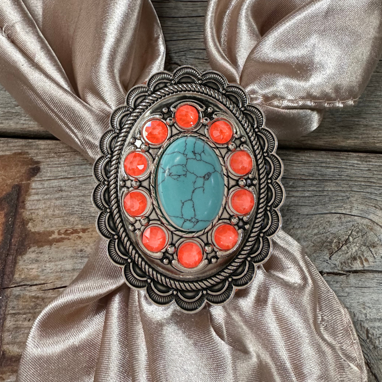 Cabochon and Crystal Wild Rag Slide #WRSCCTQNO