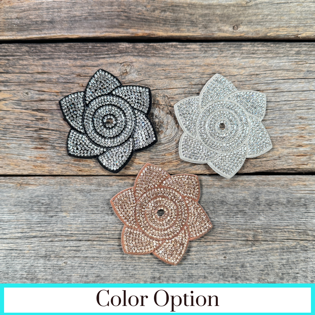 Pointed Flower Rhinestone Rosette