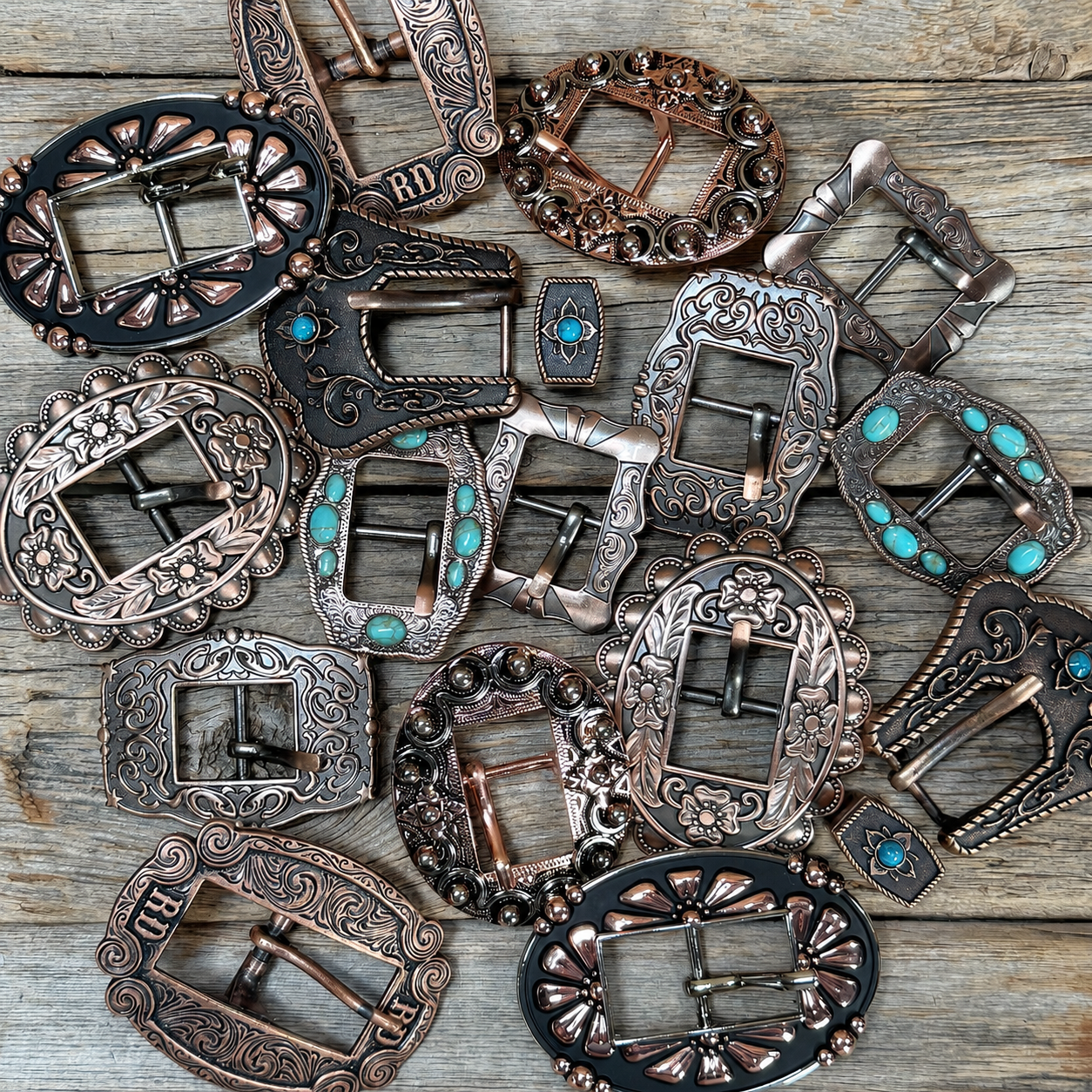 Copper Western Buckles - Assorted