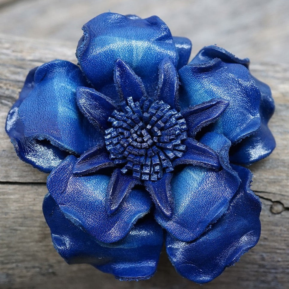 Hand Painted Leather Flowers - Gardenias