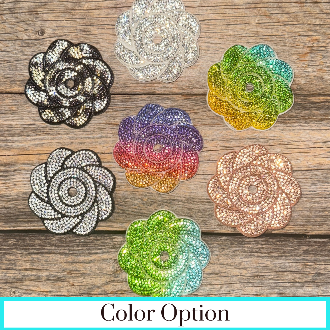 Flower Rhinestone Rosette