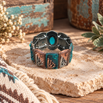 Patina Cactus  Turquoise Style Bracelet