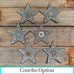 Black Big Star Rhinestone Rosette - Assorted Conchos