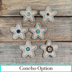 Tan Small Star Rhinestone Rosette - Assorted Conchos