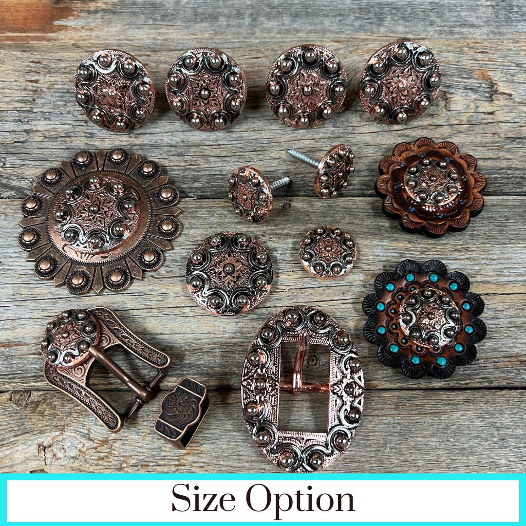 Copper Dots Western Concho W184