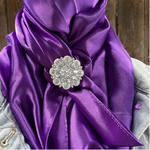 35X35" Solid Purple Wild Rag / Scarf WRS1 - Crystal Concho Wild Rag Slides - Assorted