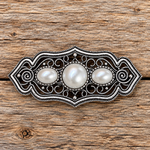 Fashion Pearl Filigree Hair Clip