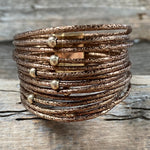 Gold Band and Bead Fashion Bracelet XI123