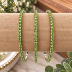 Lime Rhinestone Western Fashion Bracelet 3 pcs Set