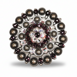 Antique Silver Amethyst - AB Crystal Conchos | Sizes 1"- 3" | Buckles | Saddle Set | Leather Rosettes | Slide