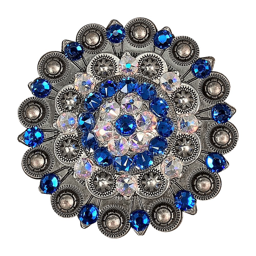 Capri & AB Antique Silver Berry Jacket European Crystal Concho - RODEO DRIVE