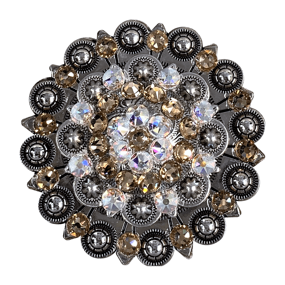 Champagne & AB Antique Silver Berry Jacket European Crystal Concho - RODEO DRIVE