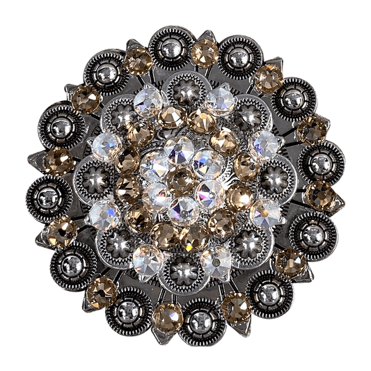 Champagne & AB Antique Silver Berry Jacket European Crystal Concho - RODEO DRIVE