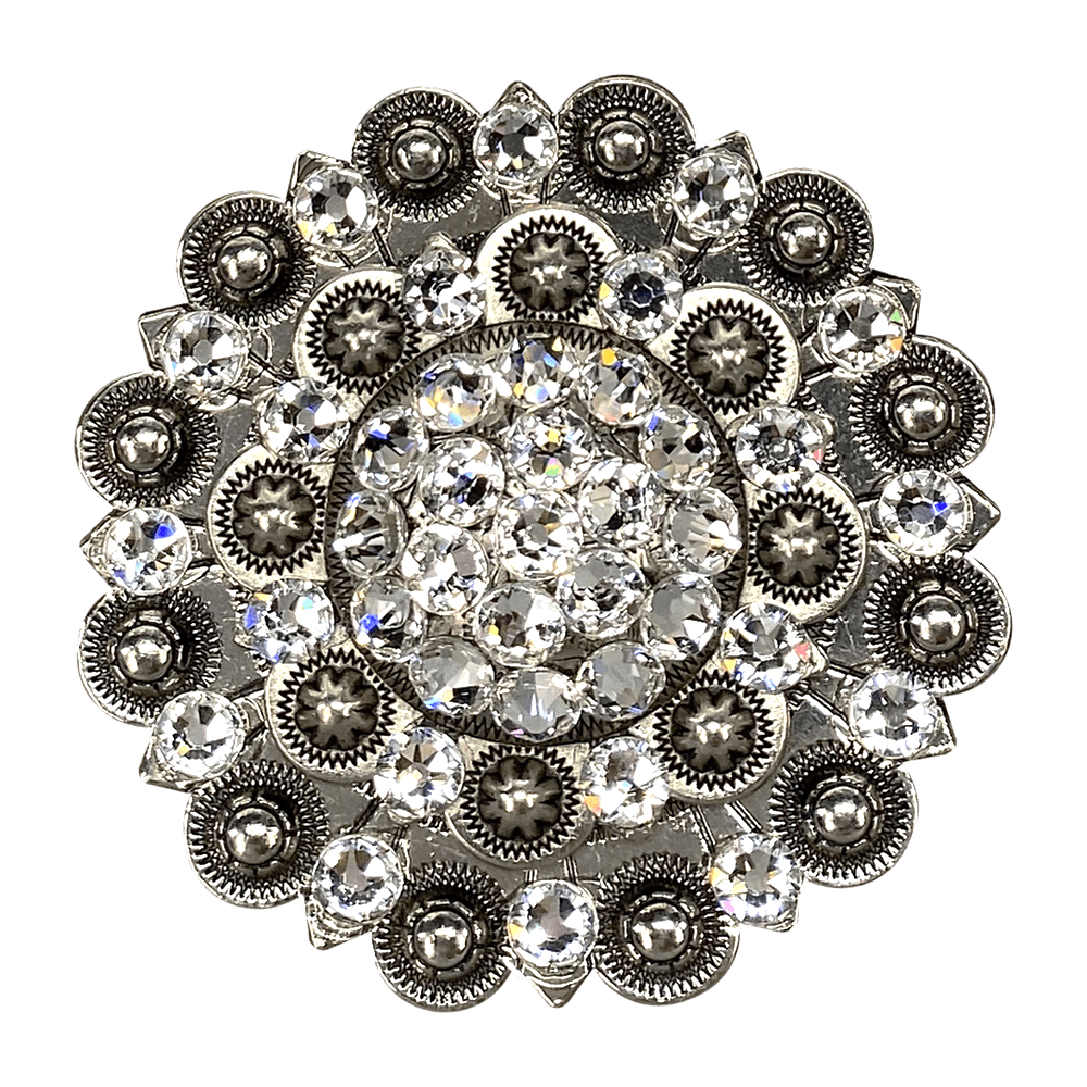 Clear Antique Silver Berry Jacket European Crystal - RODEO DRIVE