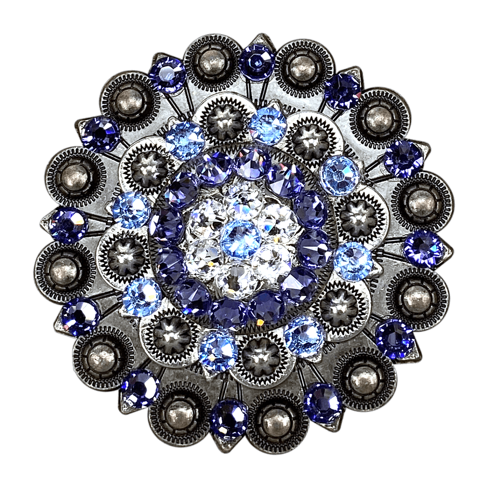 Light Sapphire Clear & Lilac Antique Silver Berry Jacket European Crystal - RODEO DRIVE