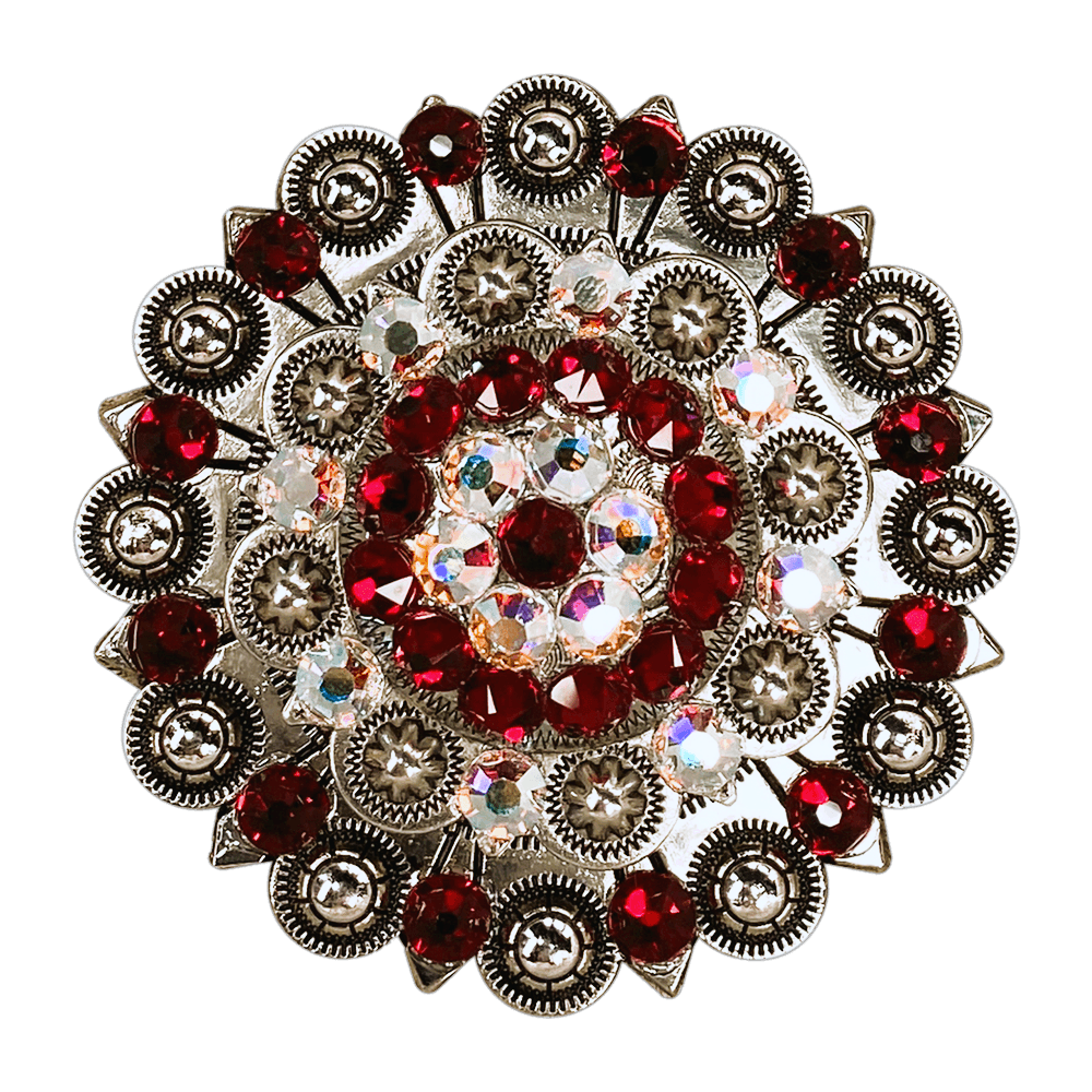 Red & AB Antique Silver Berry Jacket European Crystal - RODEO DRIVE