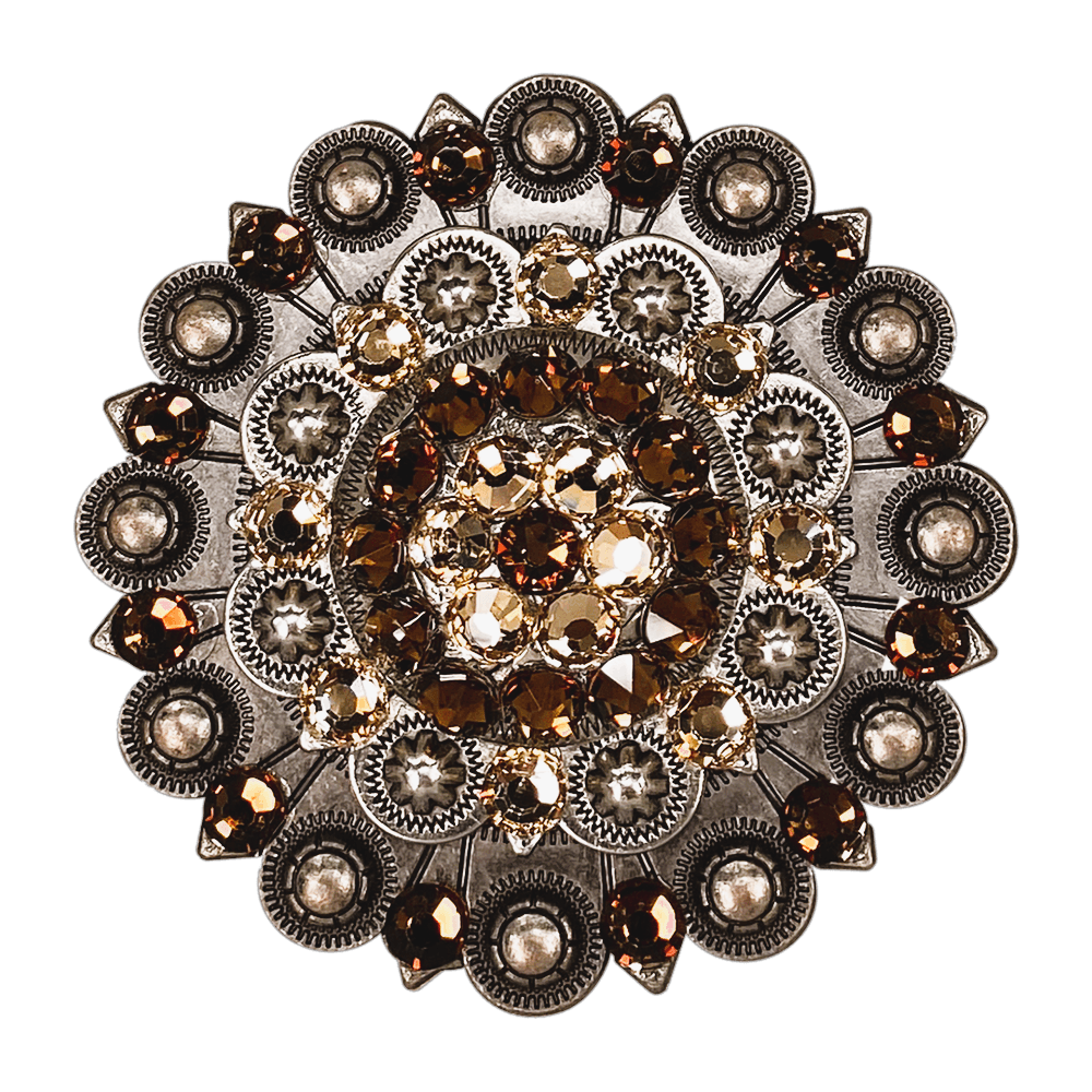 Topaz & Champagne Antique Silver Berry Jacket European Crystal - RODEO DRIVE