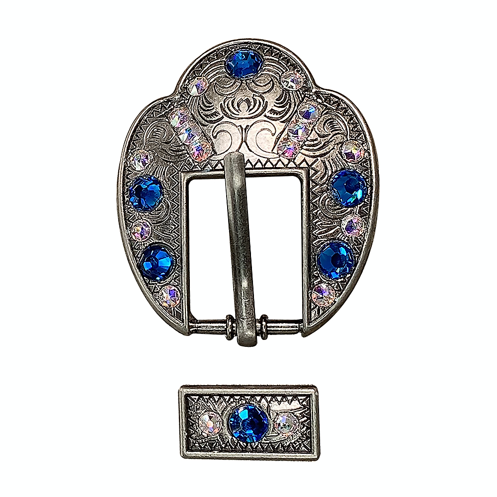 Antique Silver Capri, AB Crystal Conchos - Sizes from 1