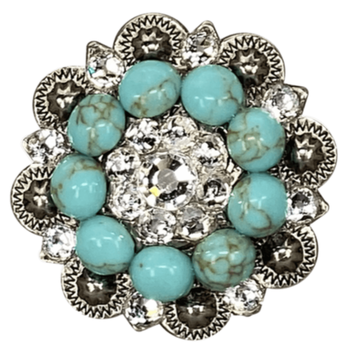 ANTIQUE SILVER TURQUOISE - CLEAR - RODEO DRIVE