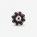 Antique Silver Amethyst - AB Crystal Conchos | Sizes 1"- 3" | Buckles | Saddle Set | Leather Rosettes | Slide