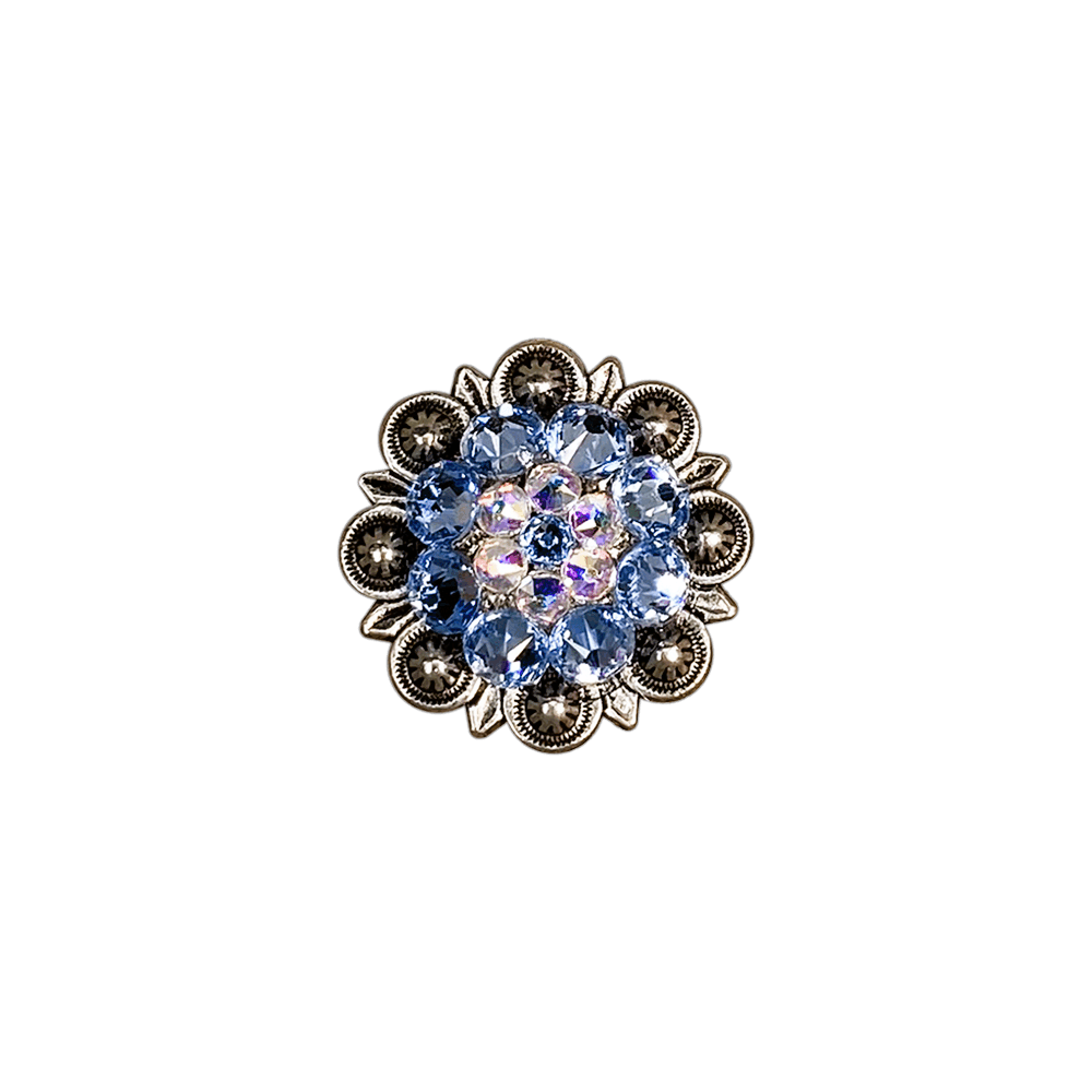 Light Sapphire & AB Antique Silver 1.25