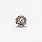 Antique Silver AB Crystal Conchos | Sizes 1"- 3" | Buckles | Saddle Set | Leather Rosettes | Slide