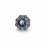 Antique Silver Capri - AB Crystal Conchos | Sizes 1"- 3" | Buckles | Saddle Set | Leather Rosettes | Slide