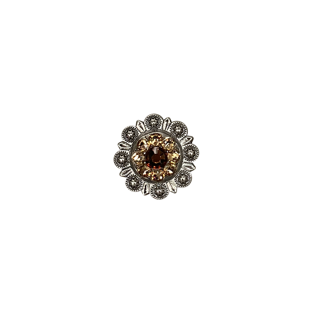 Antique Silver Topaz, Champagne Crystal Conchos - Sizes from 1