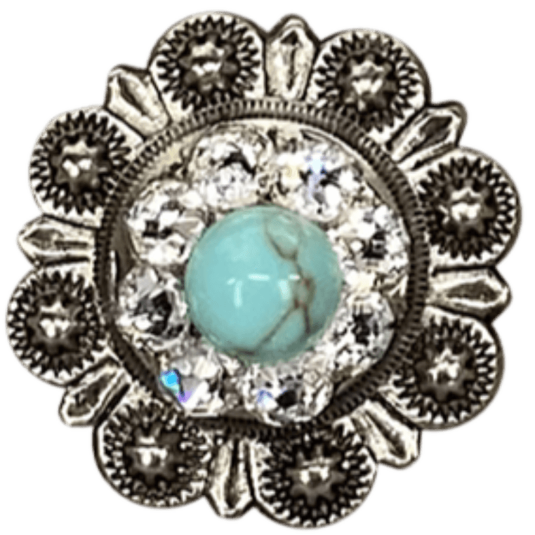 ANTIQUE SILVER TURQUOISE - CLEAR - RODEO DRIVE