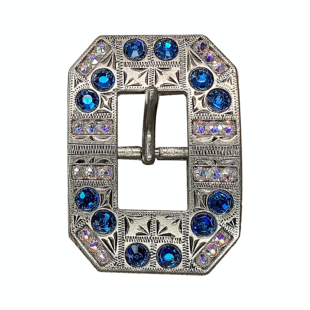 Antique Silver Capri, AB Crystal Conchos - Sizes from 1