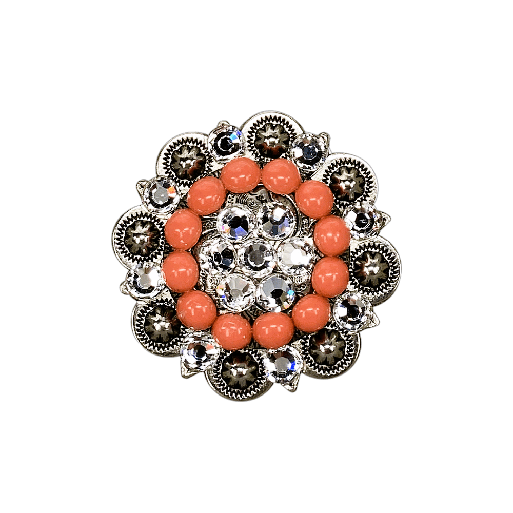 Fashion Coral & Clear Antique Silver 2