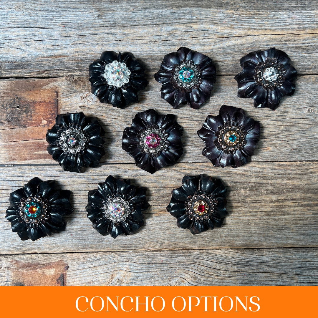 Black Carnations Leather Flowers - 1