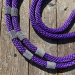 Purple Nylon Barrel Racing Reins with Rhinestones #BNR101