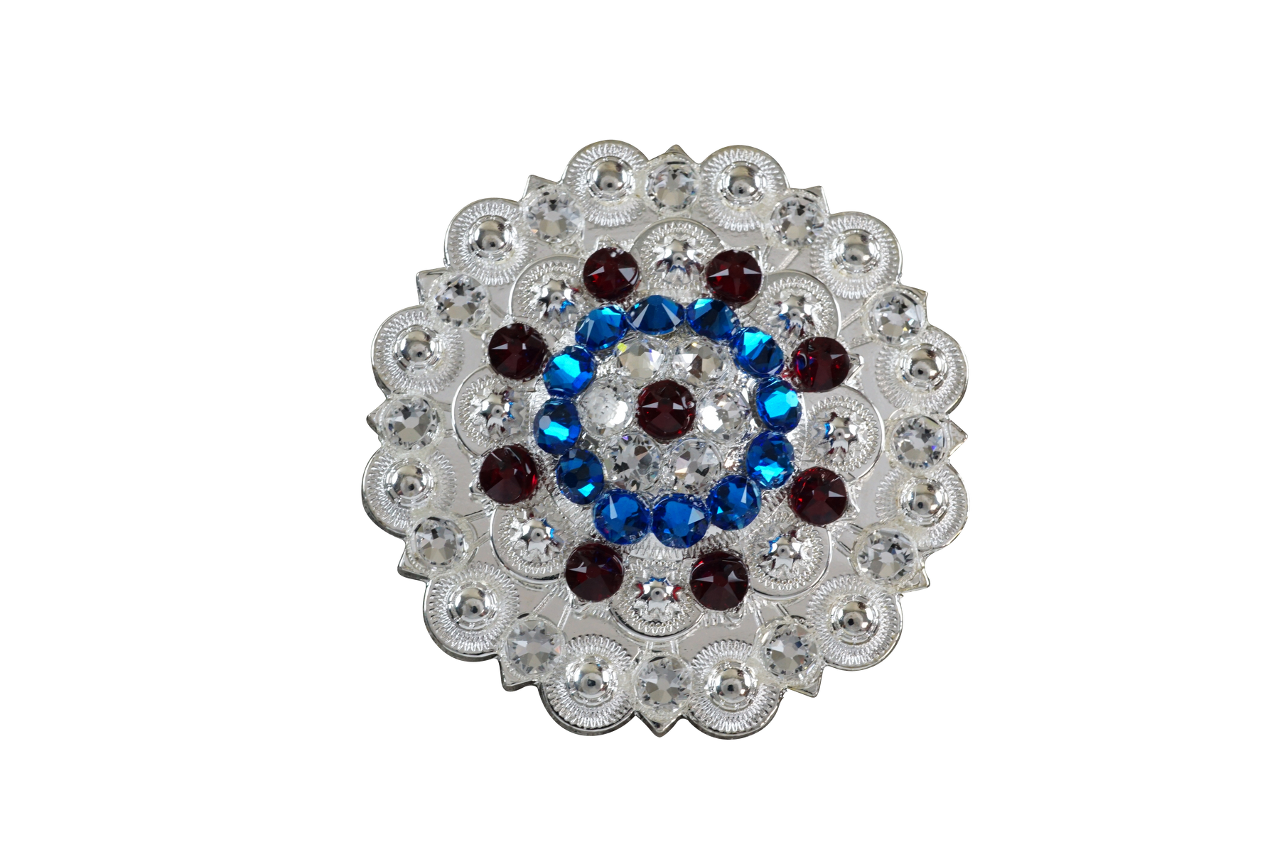 Red White & Blue Bright Silver Berry Jacket European Crystal