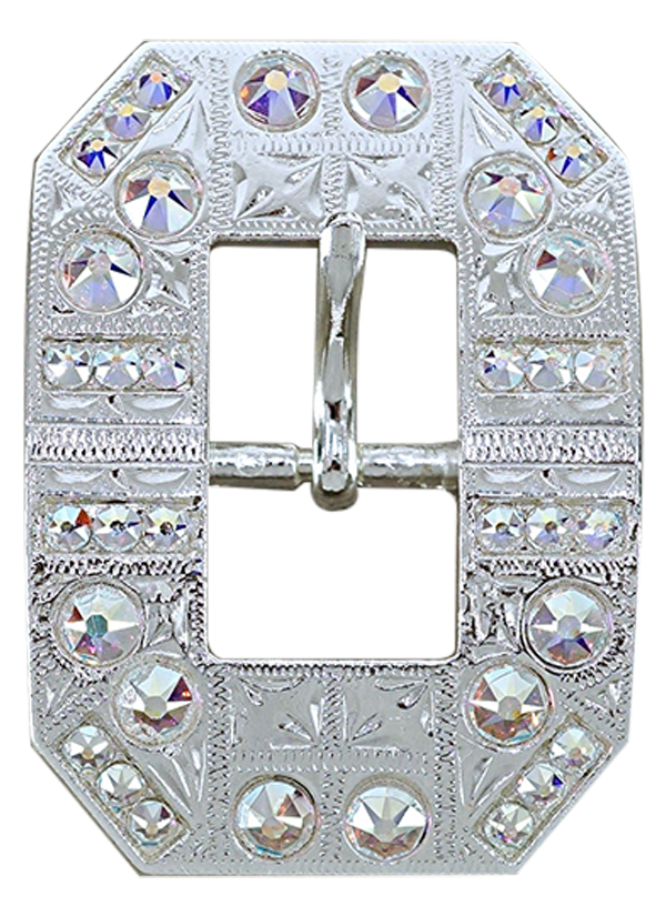 Bright Silver AB Crystal Conchos - Sizes from 1