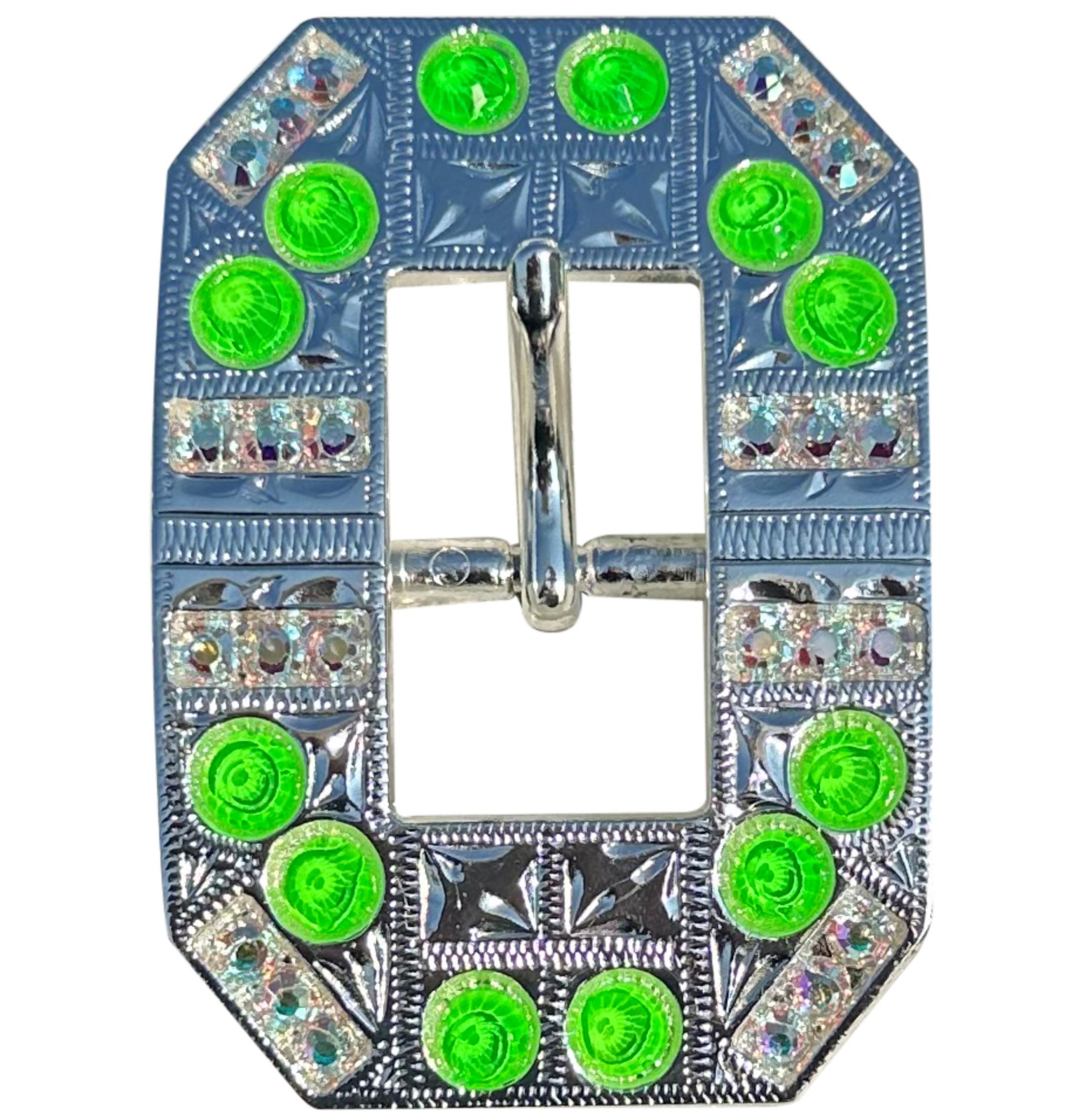 Bright Silver Neon Green and AB - RODEO DRIVE