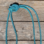 Aqua Rhinestone Bolo Tie with Crystal Slide
