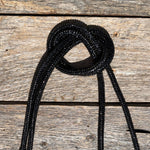 Black Rhinestone Bolo Tie with Turquoise Slide