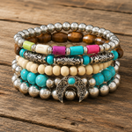 Southwest Crescent Bracelet Stack