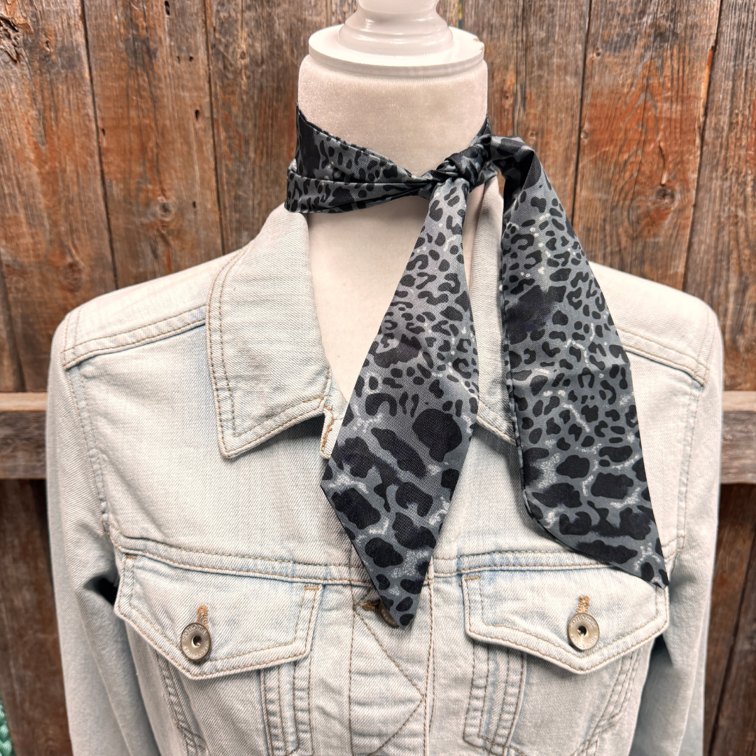 Black Animal Wild_Rag_Scarf_for_NFR_Cowgirls_Rodeo_Drive_Conchos