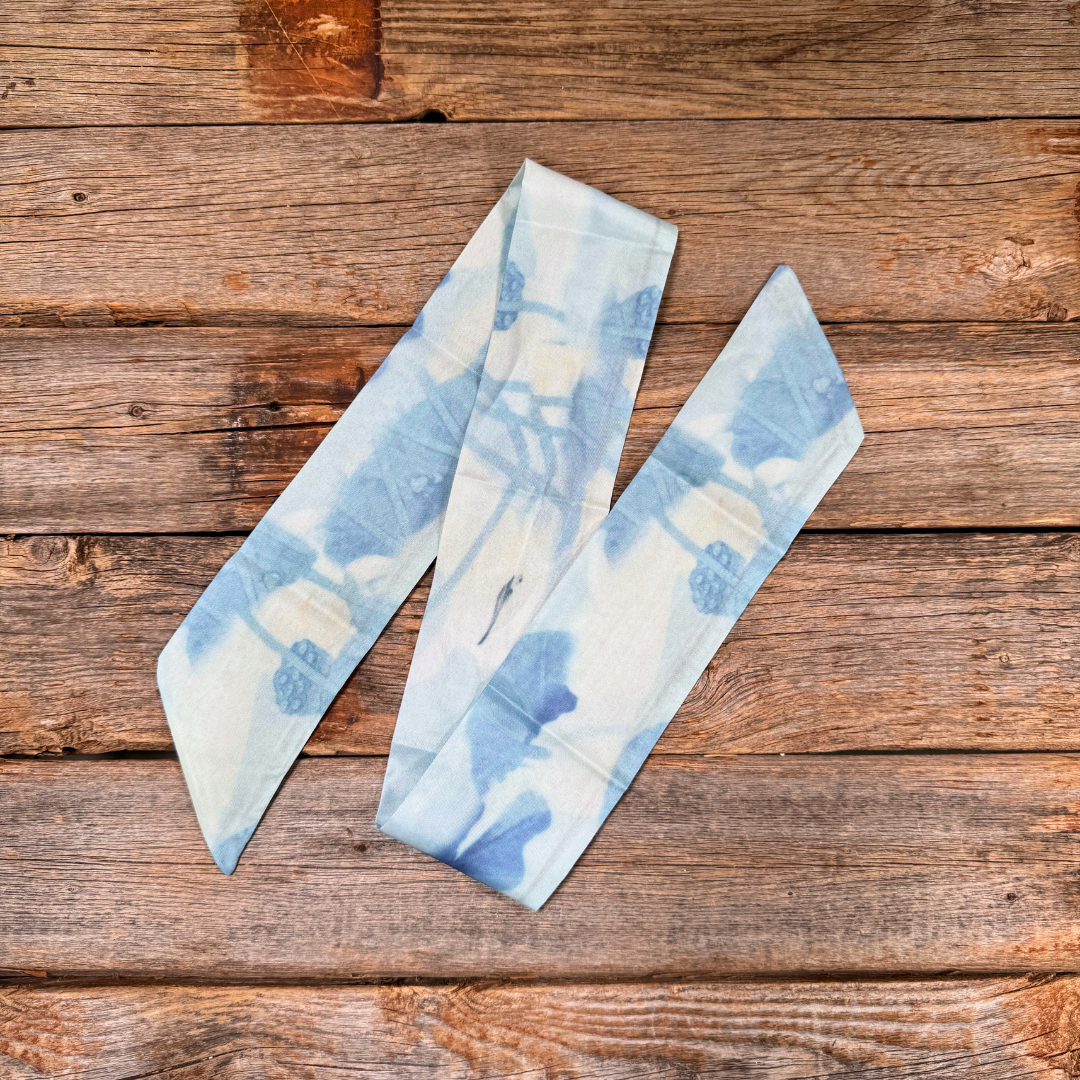 Blue abstract Western_Wild_Rag_Scarf_for_Cowgirls_Rodeo_Drive_Conchos