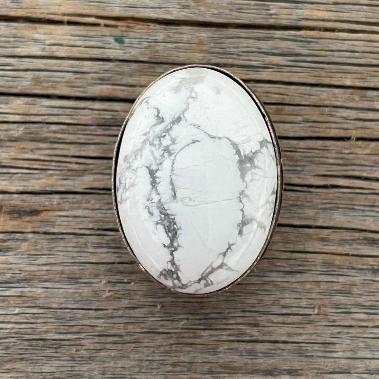 1" Oval Cabochon Stone Concho - Turquoise, Fuchsia, Rust, Blue, Sage, Lapis, White, Green