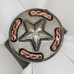 Antique Silver Texas Star Western Concho Napkin Ring #CNR112