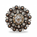 Copper Champagne - Clear Crystal Conchos | Sizes 1"- 3" | Buckles | Saddle Set | Leather Rosettes | Slide