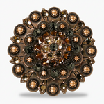 Copper Jet - Champagne - Topaz Crystal Conchos | Sizes 1"- 3" | Buckles | Saddle Set | Leather Rosettes | Slide