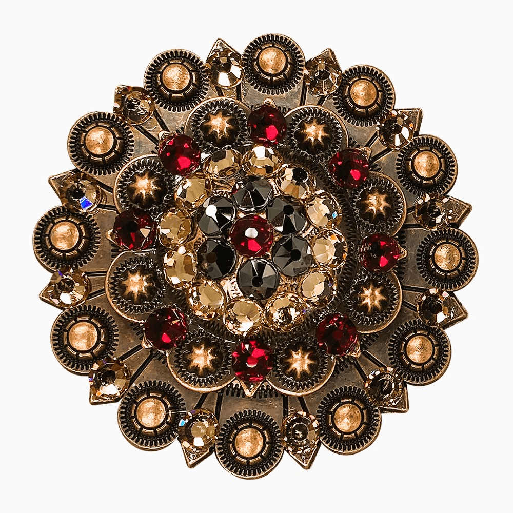 Ruby Jet & Champagne Copper Berry Jacket European Crystal - RODEO DRIVE